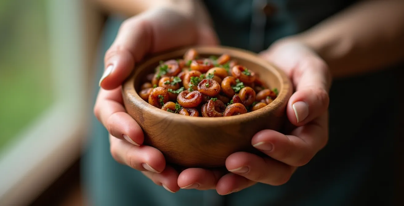 Geröstete Mehlwürmer mit Schweizer Kräutern als Apéro-Snack